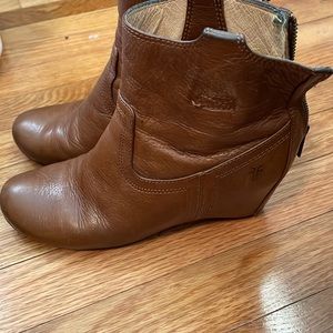 Frye wedge booties
